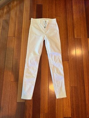 American Eagle next level stretch super high waisted jeggings white